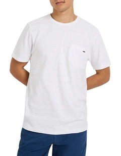 Adonis Textured Stripe Tee in White