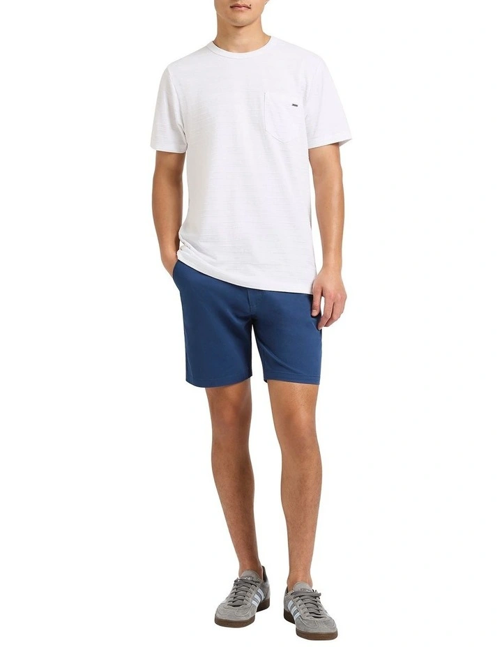 Adonis Textured Stripe Tee in White image 3