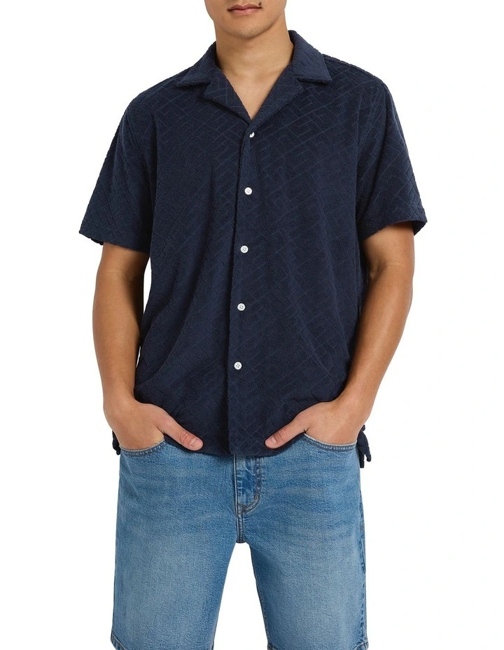 Joe Terry Shirt in Navy image 4