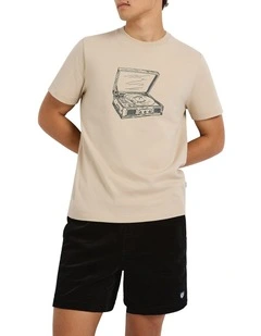 World Record Tee in Bone