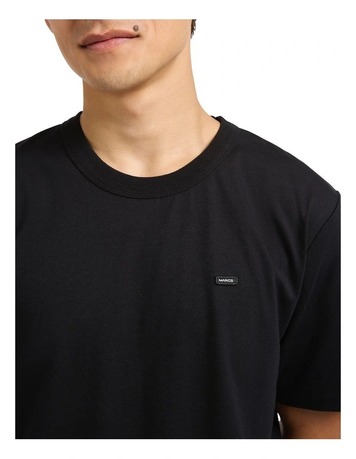 Marcs Logo Badge Tee in Black image 3