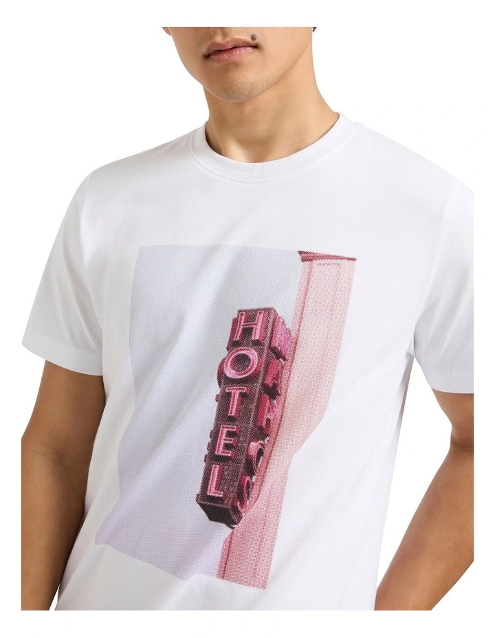 Hotel Motel Tee in White image 4