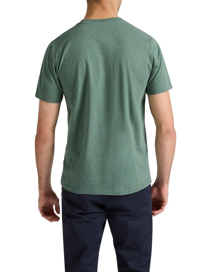 Fox-Ic Badge Tee in Moss Marle image 4