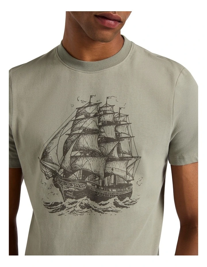Dock And Roll Tee in Shadow image 3