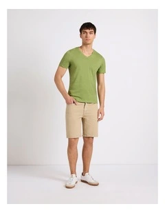 Marle Arnie V Neck in Leaf Green