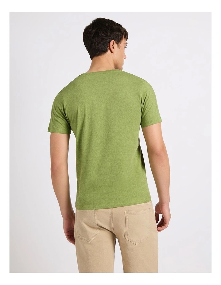 Marle Arnie V Neck in Leaf Green image 3