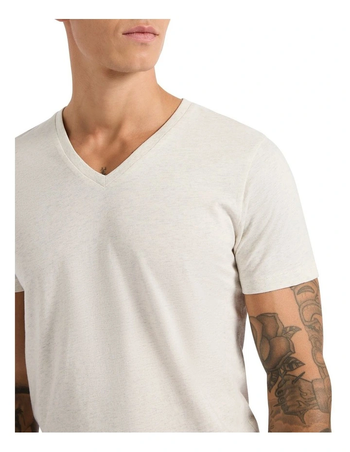Marle Arnie V Neck in Oatmeal Marle image 4
