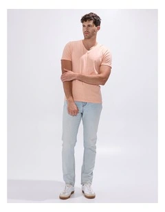 Marle Arnie V Neck in Peach Marle