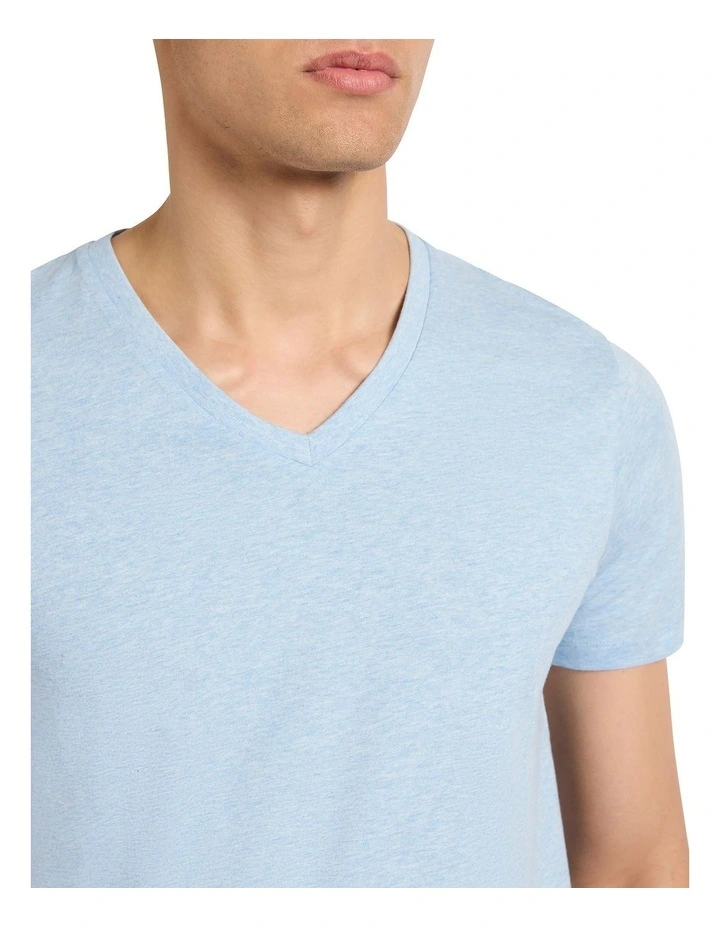 Marle Arnie V Neck in Sky Marle image 3