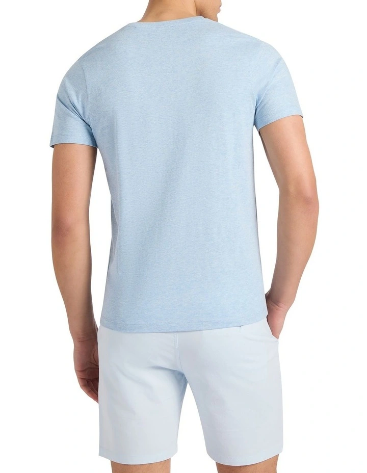 Marle Arnie V Neck in Sky Marle image 4