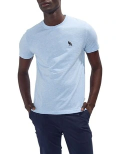 Swooper Dooper Emb Tee in Sky Melange