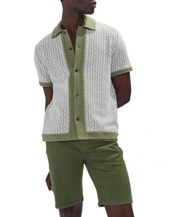 The Chronicle Jersey Shirt in Green Multi