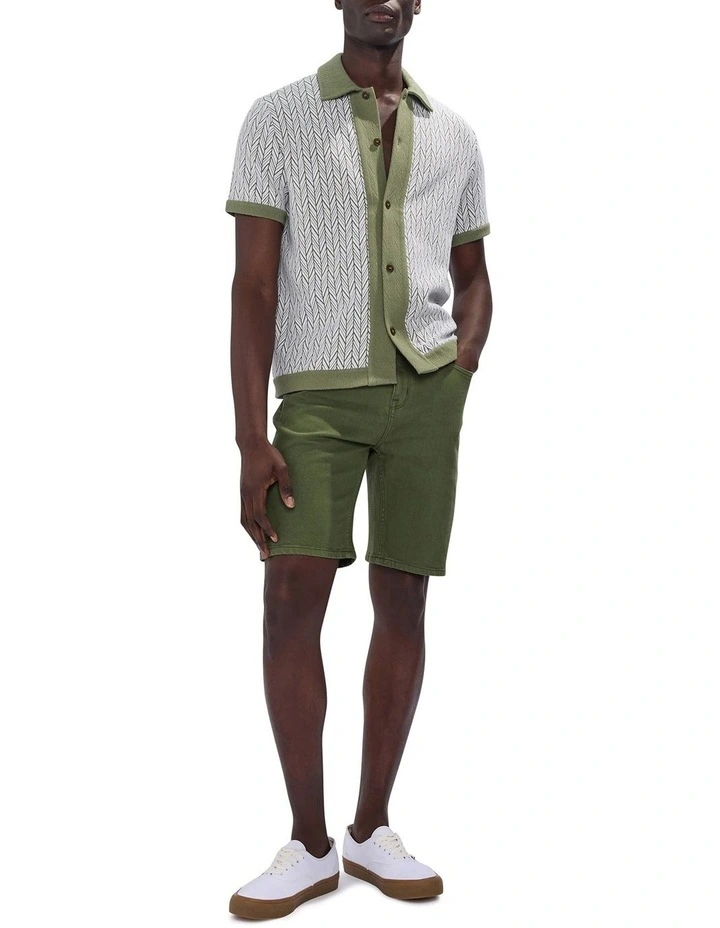 The Chronicle Jersey Shirt in Green Multi image 2