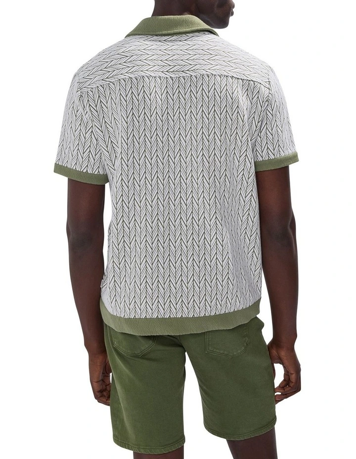 The Chronicle Jersey Shirt in Green Multi image 4