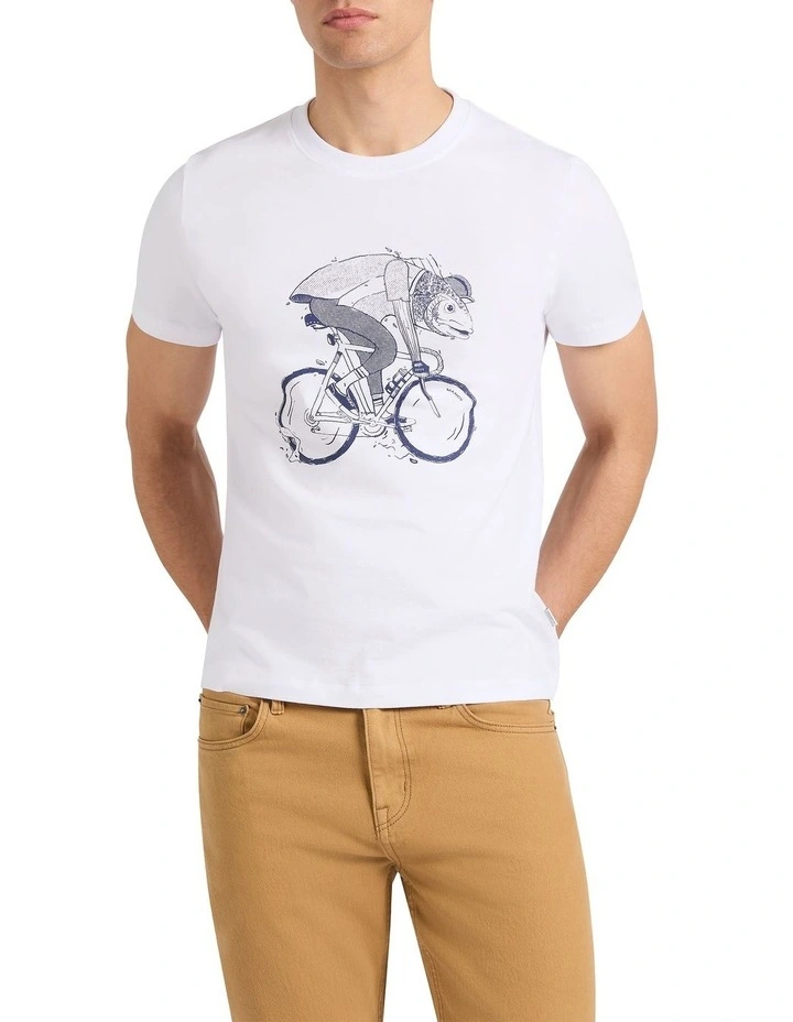 Toad Less Travelled By Tee in White image 2