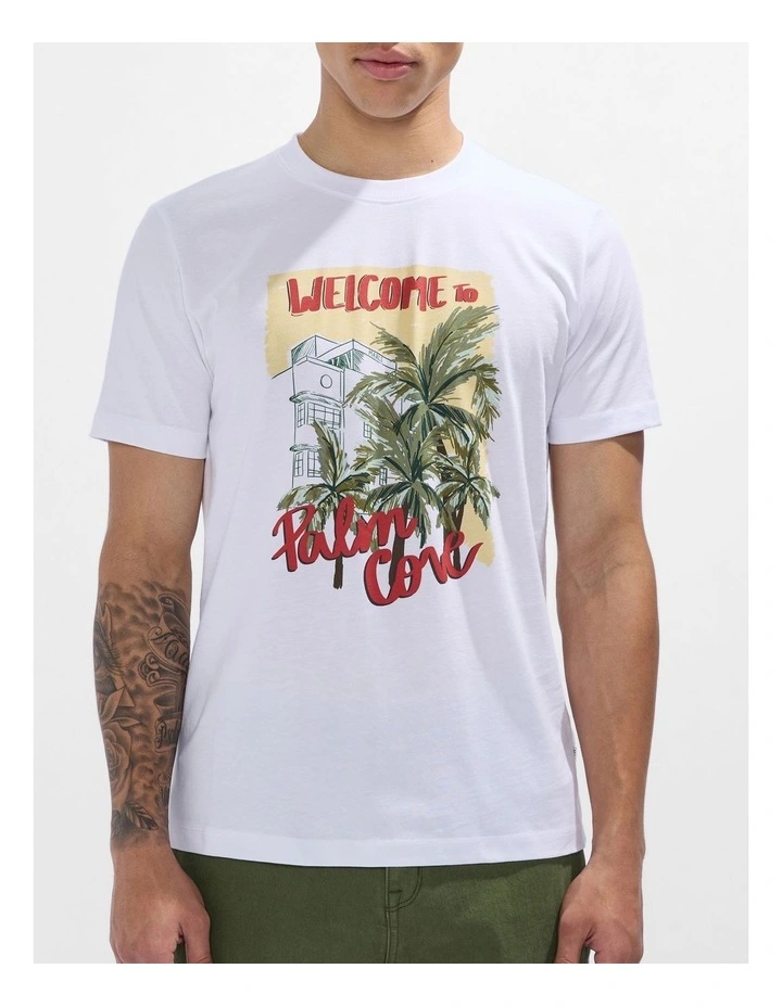 Palm Cove Tee in White image 1