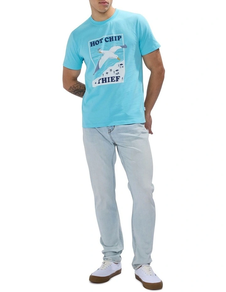 Fly By Tee in Cabana Blue image 2