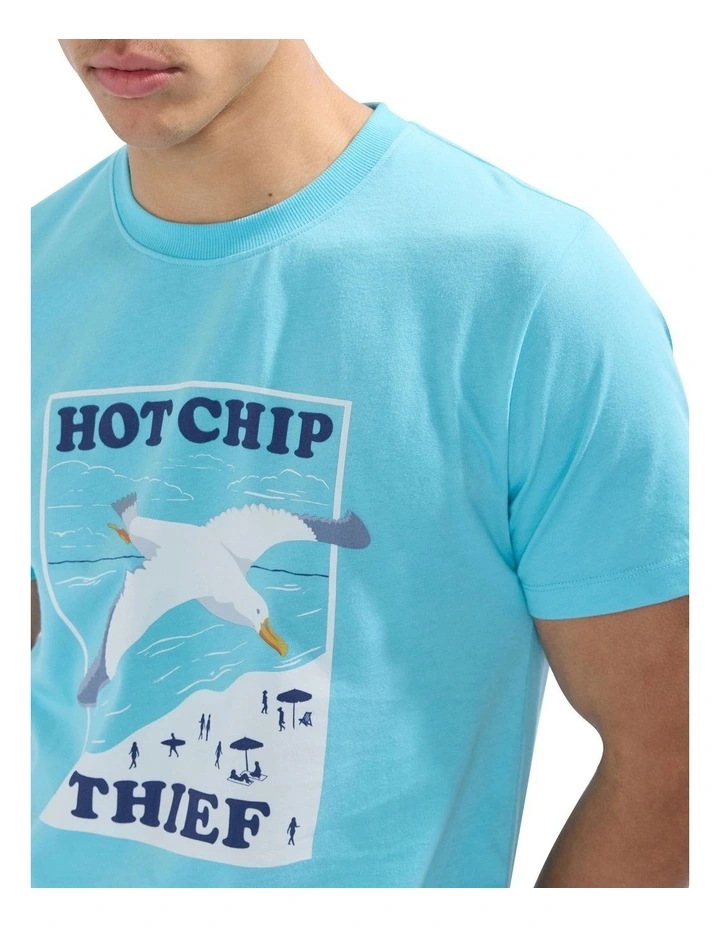 Fly By Tee in Cabana Blue image 3