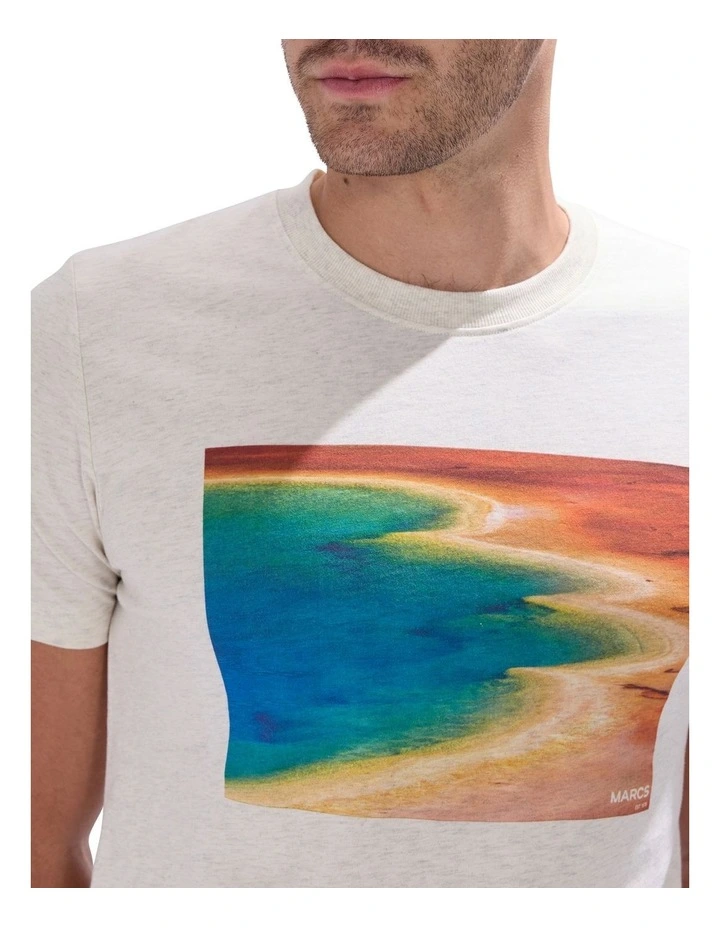 Love You The Coast Tee in Oatmeal Marle image 3