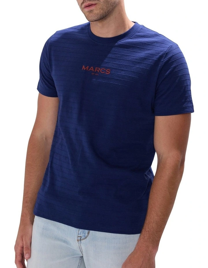 Marcs Logo Tee in Navy image 1
