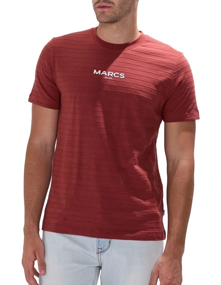 Marcs Logo Tee in Spice Red image 1