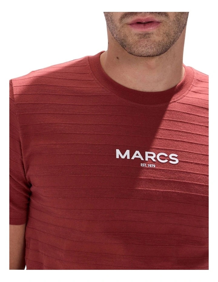 Marcs Logo Tee in Spice Red image 3