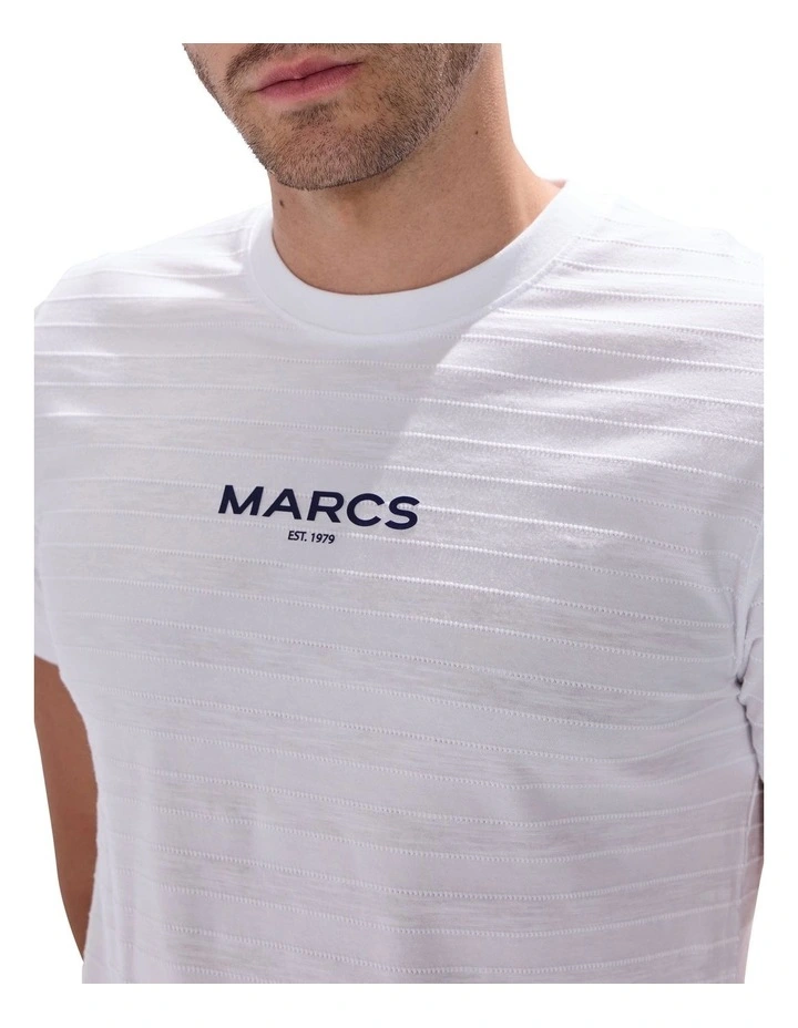 Marcs Logo Tee in White image 3