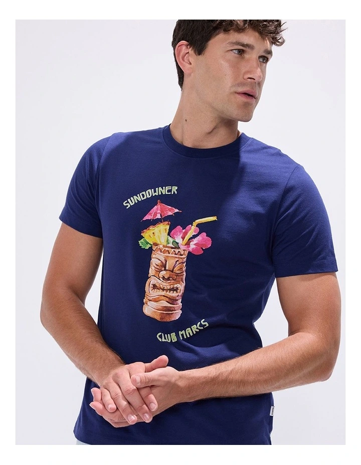 Sundowner Tee in Navy image 3