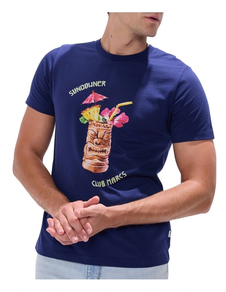 Sundowner Tee in Navy image 3