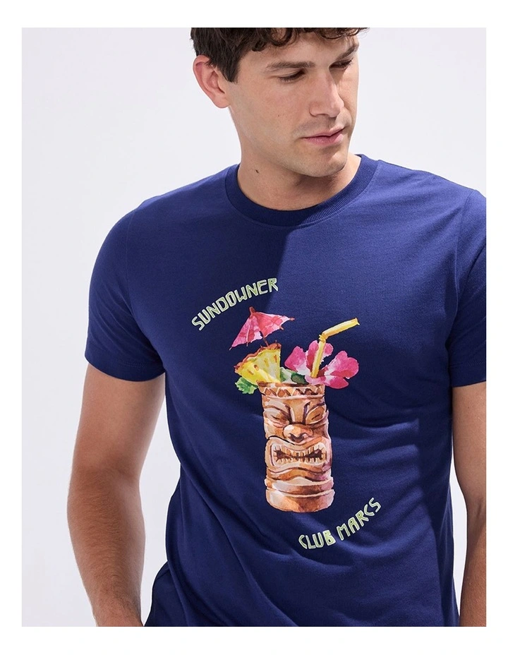 Sundowner Tee in Navy image 4