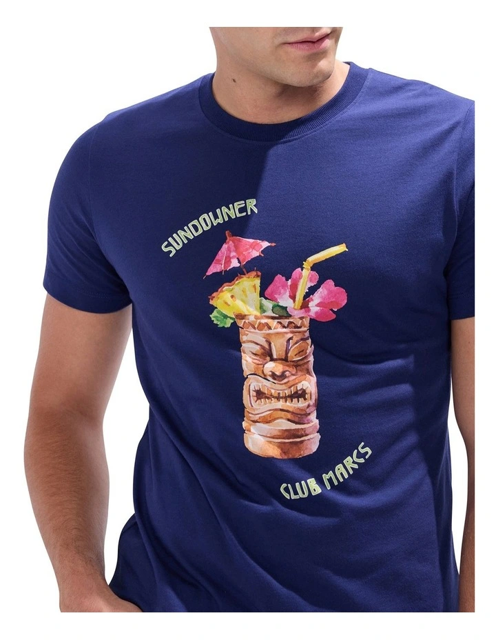 Sundowner Tee in Navy image 4