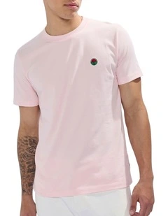 Watermelon Sugar Embroidered Tee in Soft Pink