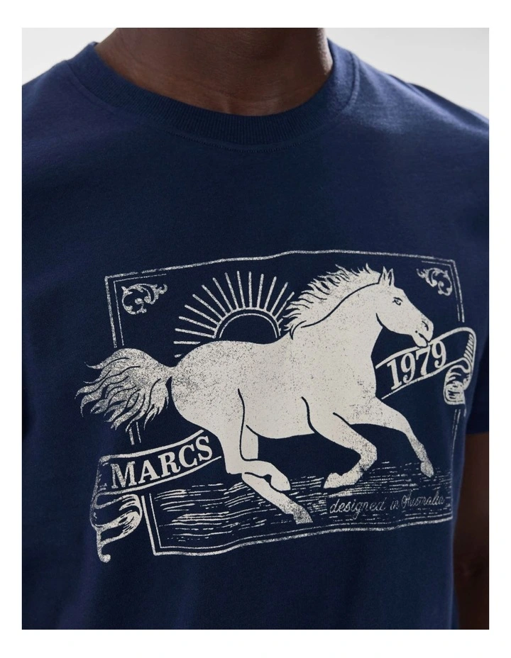 Mane Attraction Tee in Navy image 4