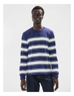 Curtis Stripe Top in Navy Stripe