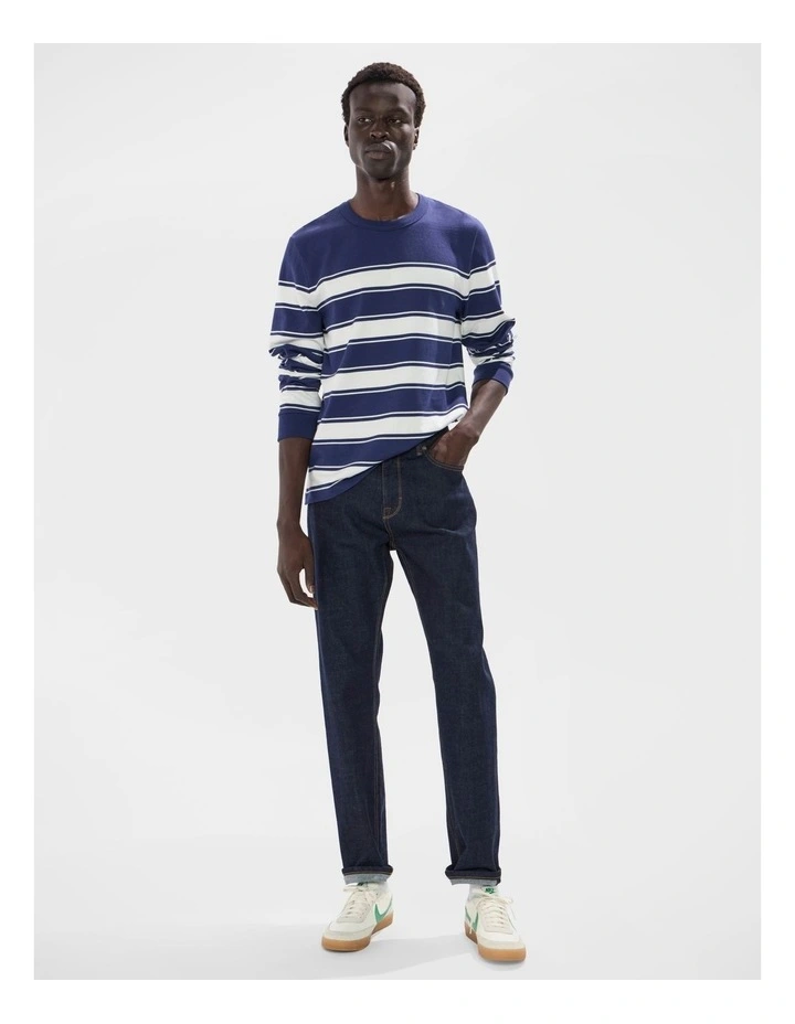 Curtis Stripe Top in Navy Stripe image 2