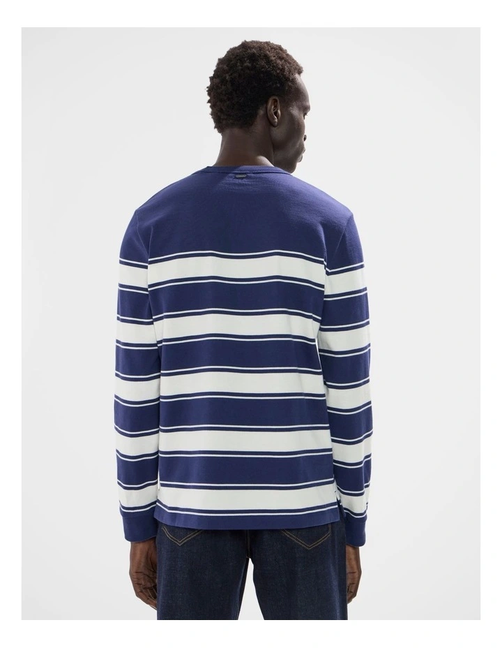 Curtis Stripe Top in Navy Stripe image 3