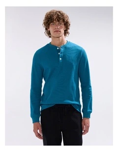Radar Love Henley Top in Dark Teal