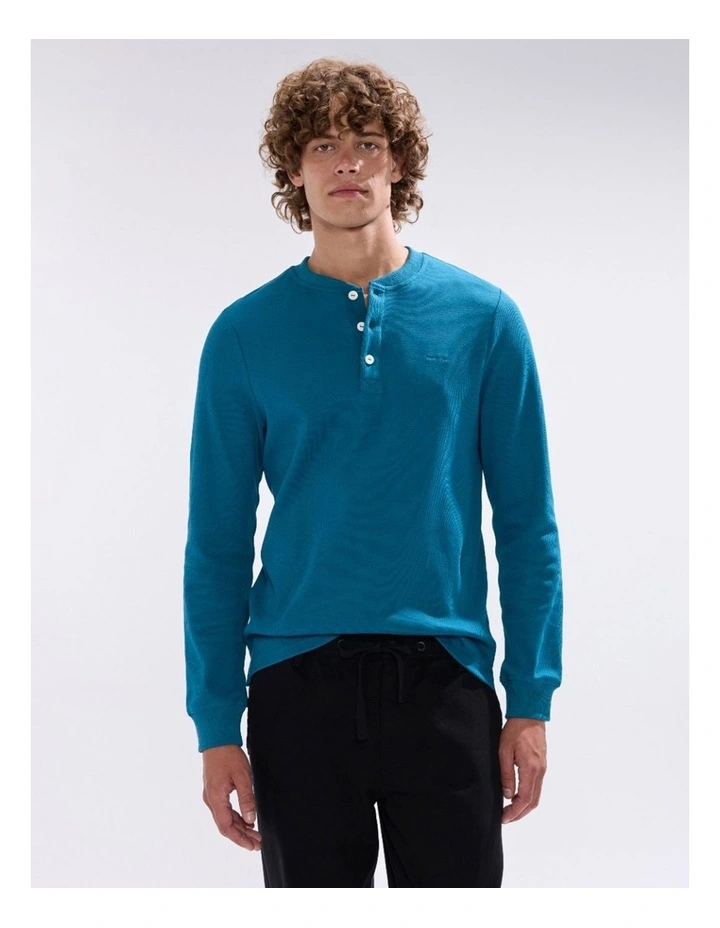 Radar Love Henley Top in Dark Teal image 1