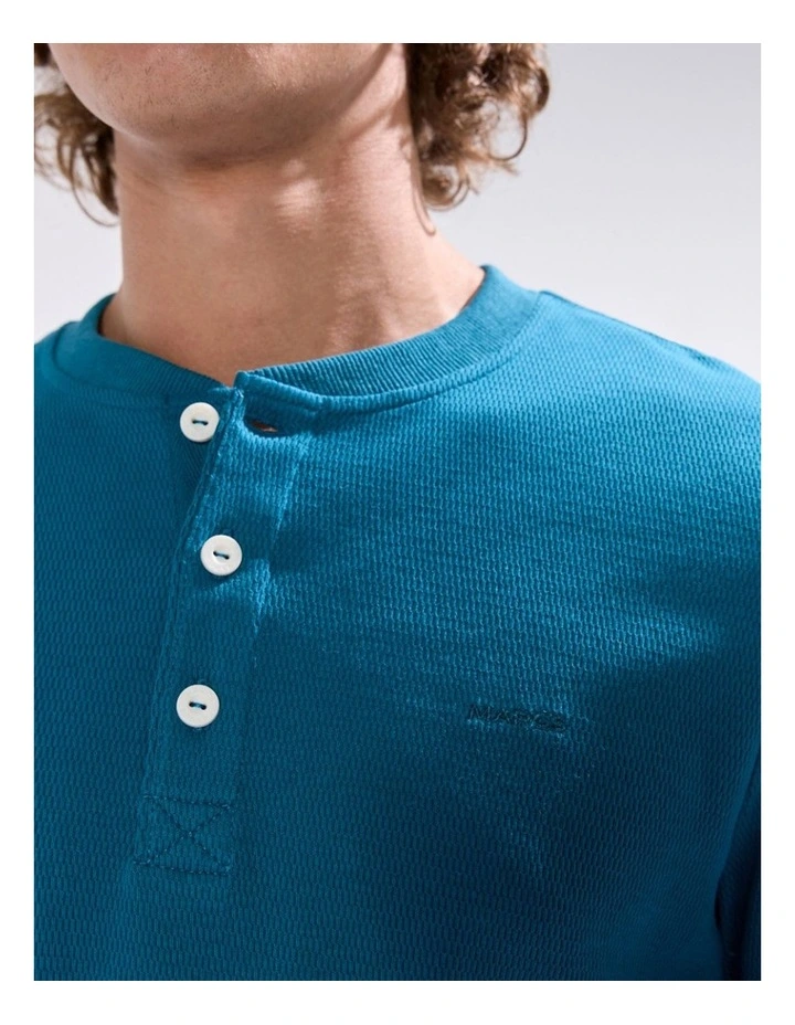 Radar Love Henley Top in Dark Teal image 2