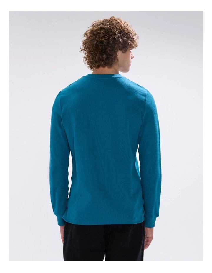 Radar Love Henley Top in Dark Teal image 3