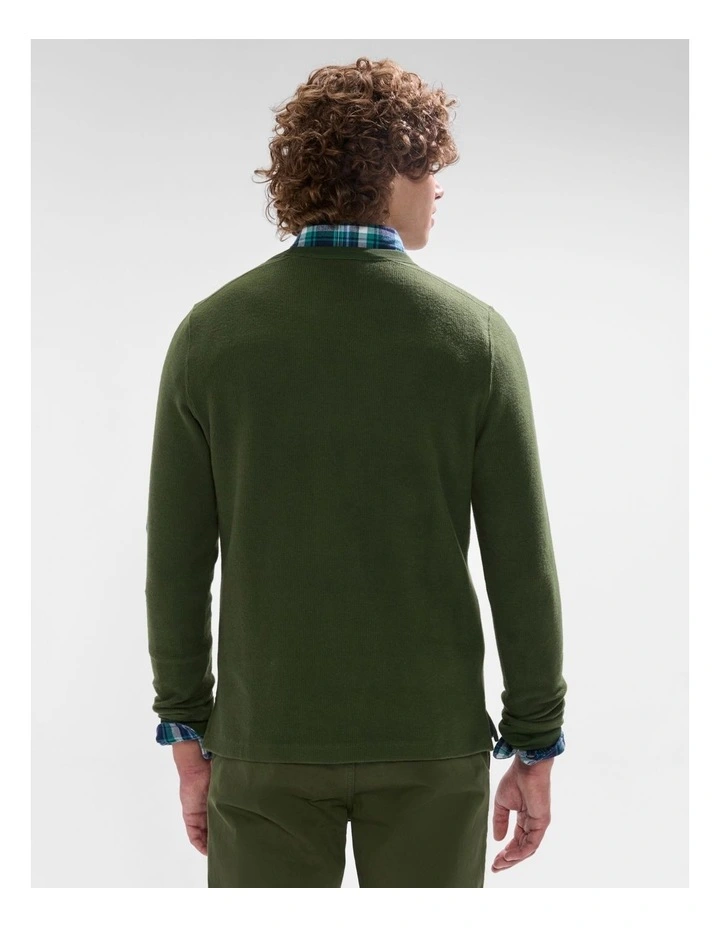 Let It Rain Brushed Rib Top in Dark Moss image 3