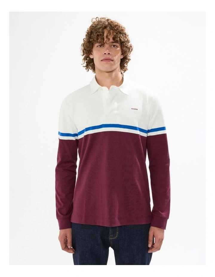 Herbie Brushed Rugby Top in Fig image 1