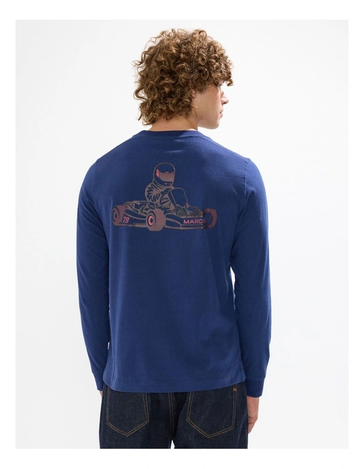 The Karting Line Top in Navy image 3