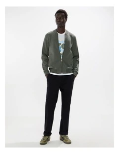 Neo Zip Front Bomber in Agave Green