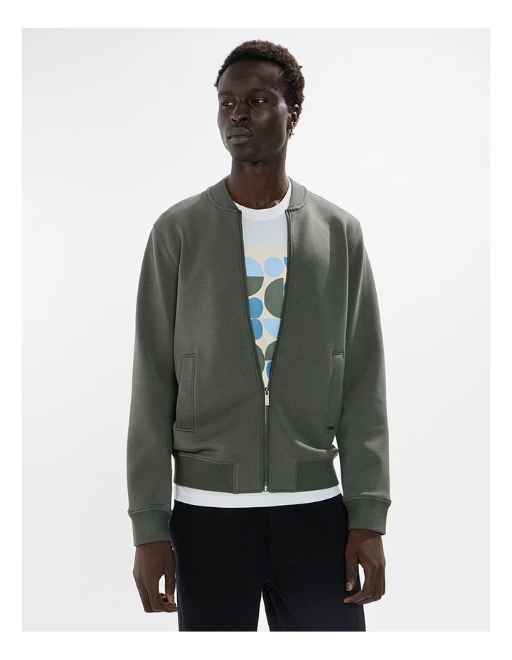 Neo Zip Front Bomber in Agave Green image 2