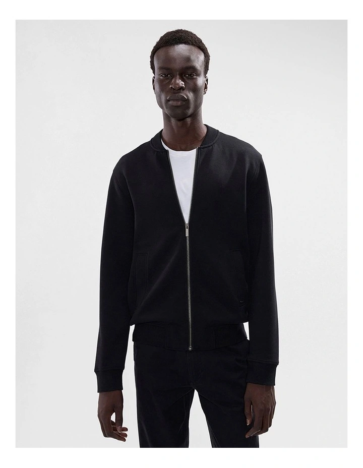 Neo Zip Front Bomber in Black image 1