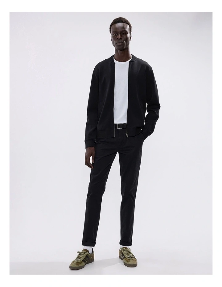 Neo Zip Front Bomber in Black image 1