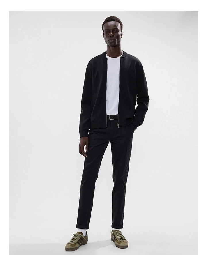 Neo Zip Front Bomber in Black image 2