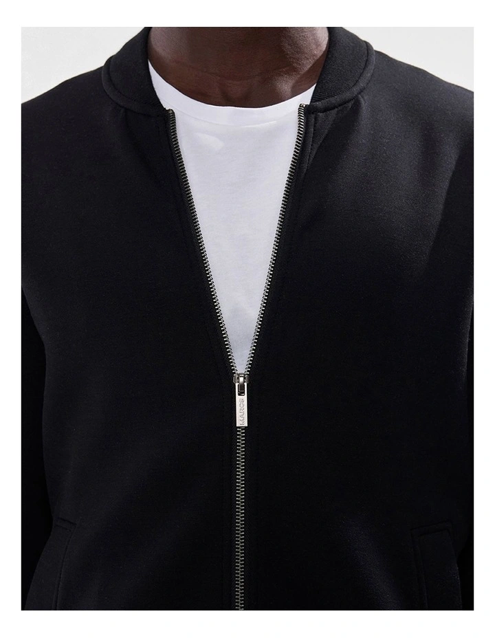 Neo Zip Front Bomber in Black image 5