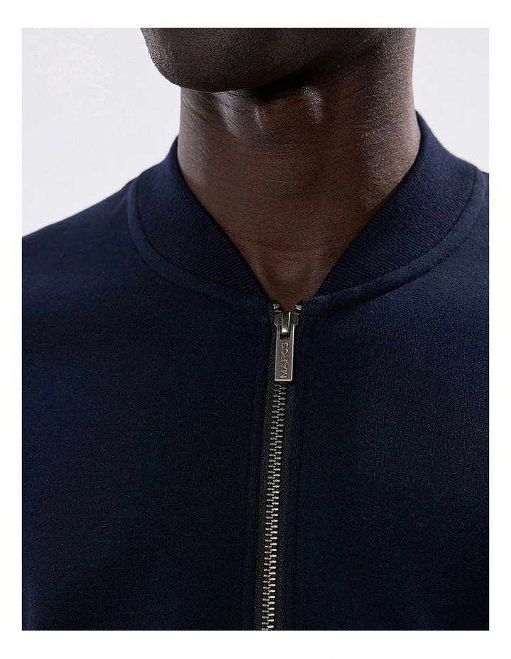 Neo Zip Front Bomber in Navy image 2